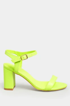 M&Co Limited Collection Limited Collection Lime Green Block Heel Sandal In Wide E Fit & Extra Wide Fit><noscript><img width=