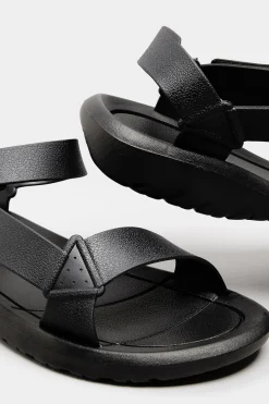 M&Co Limited Collection Limited Collection Black Adjustable Strap Sandals In Wide E Fit><noscript><img width=