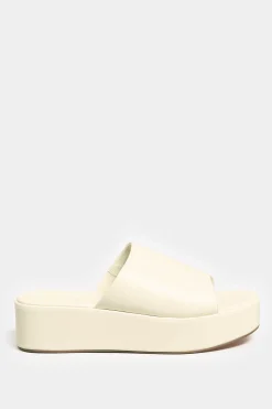 M&Co Limited Collection Limited Collection White Platform Mule Sandals In E Wide Fit & Eee Extra Wide Fit><noscript><img width=