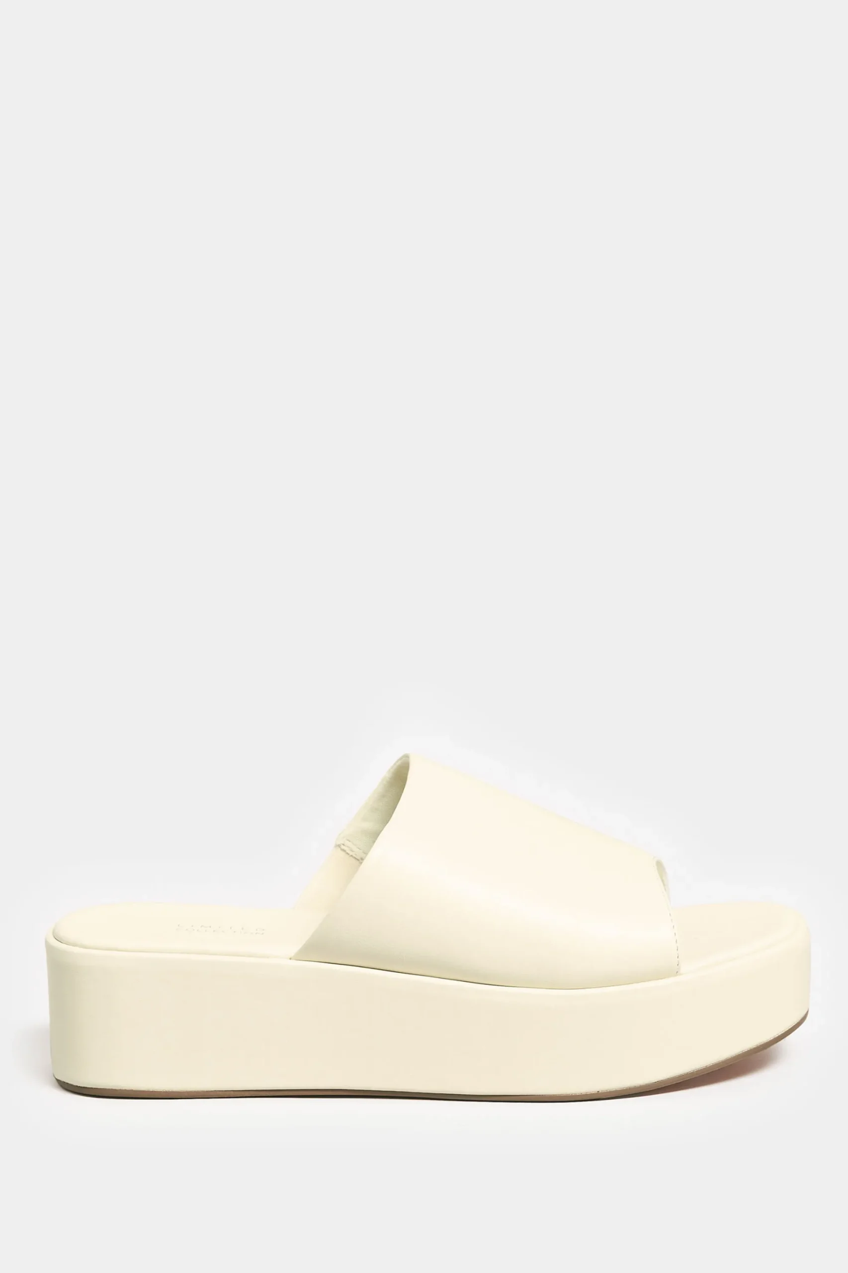 M&Co Limited Collection Limited Collection White Platform Mule Sandals In E Wide Fit & Eee Extra Wide Fit>Women Mules & Sliders