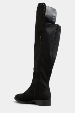 M&Co Limited Collection Limited Collection Black Stud Over The Knee Boots In Wide E Fit & Extra Wide Eee Fit><noscript><img width=