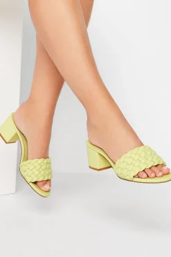M&Co Limited Collection Limited Collection Green Plaited Mule In Wide E Fit & Extra Wide Eee Fit>Women Mules & Sliders