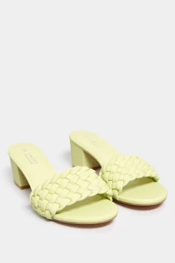 M&Co Limited Collection Limited Collection Green Plaited Mule In Wide E Fit & Extra Wide Eee Fit>Women Mules & Sliders