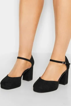 M&Co Limited Collection Limited Collection Black Platform Court Shoes In Extra Wide Eee Fit>Women Heels