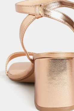 M&Co Limited Collection Limited Collection Rose Gold Block Heel Sandals In Wide E Fit & Extra Wide Eee Fit><noscript><img width=
