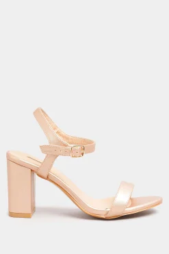 M&Co Limited Collection Limited Collection Rose Gold Block Heel Sandals In Wide E Fit & Extra Wide Fit><noscript><img width=