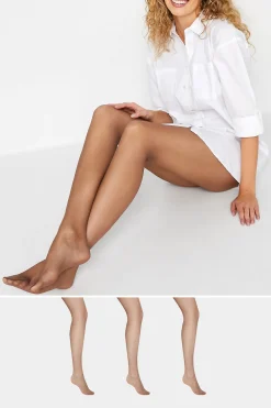 M&Co Lts Lts Tall Brown 3 Pack 15 Denier Tights>Women Tights