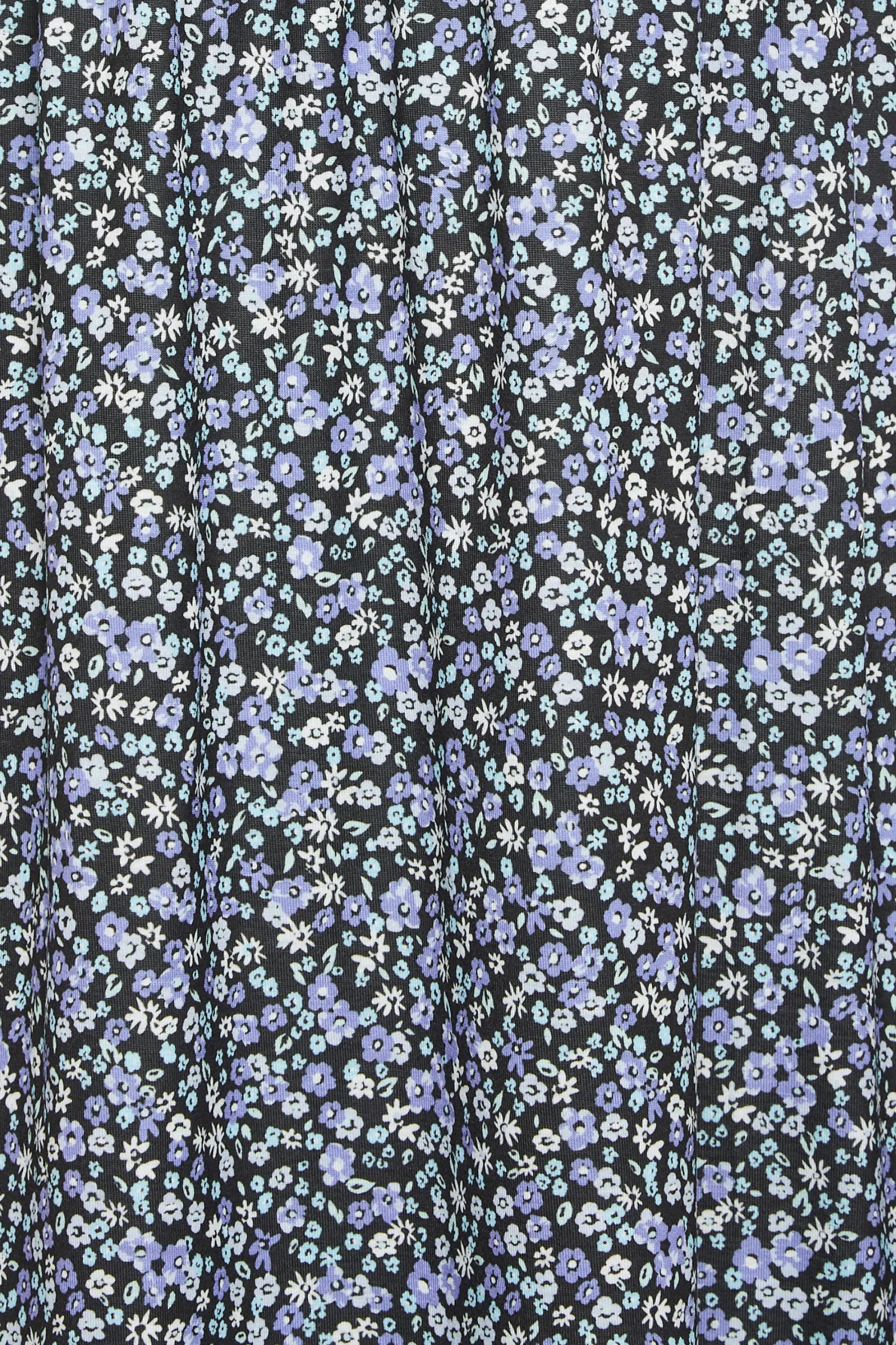 M&Co Petites Petite Blue Ditsy Floral Print Midi Dress>Women Midi Dresses