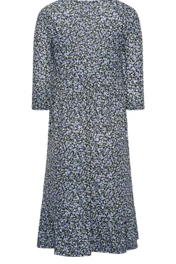 M&Co Petites Petite Blue Ditsy Floral Print Midi Dress><noscript><img width=