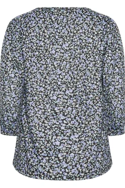 M&Co Petites Petite Blue Ditsy Floral Print Top><noscript><img width=