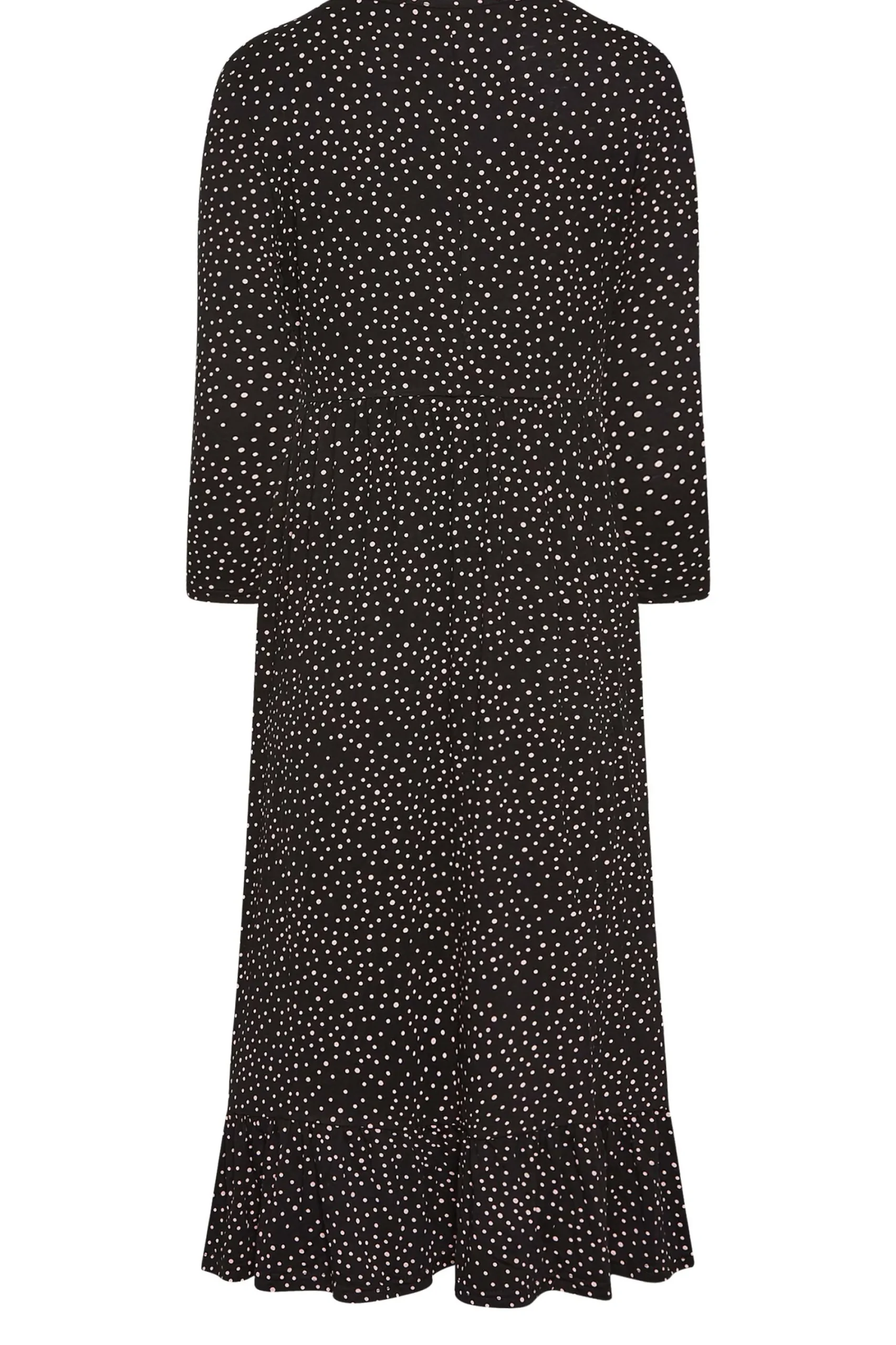 M&Co Petites Petite Black Spot Print Midi Dress>Women Midi Dresses