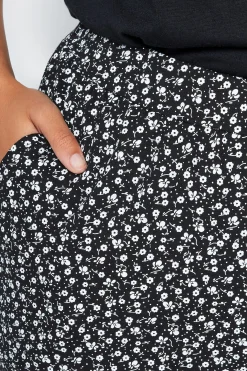 M&Co Petites Petite Black Ditsy Floral Print Harem Trousers><noscript><img width=