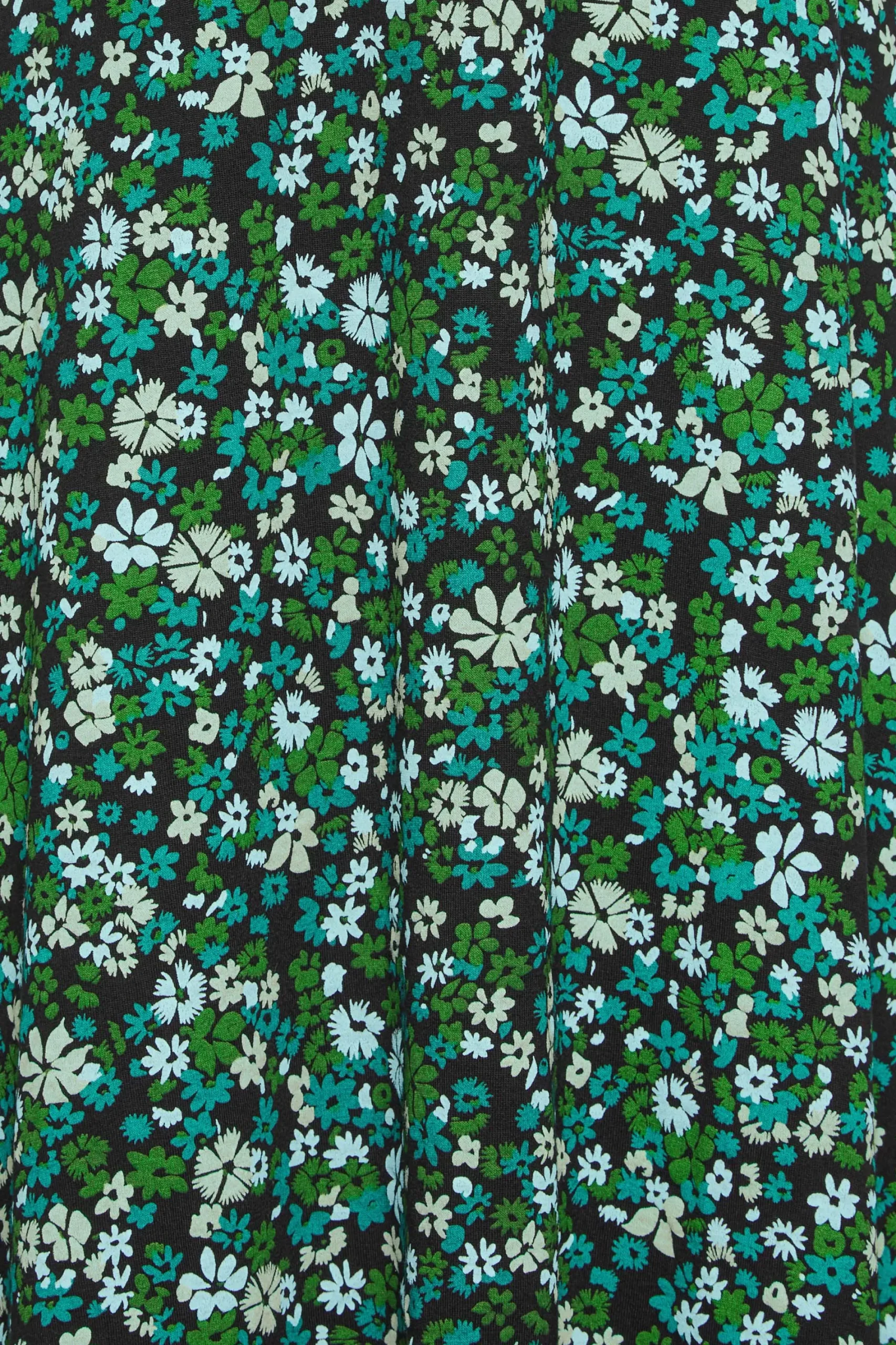 M&Co Petites Petite Green Ditsy Floral Print Midi Dress>Women Midi Dresses