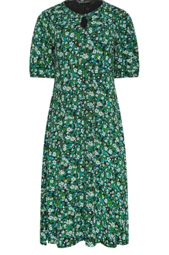 M&Co Petites Petite Green Ditsy Floral Print Midi Dress><noscript><img width=