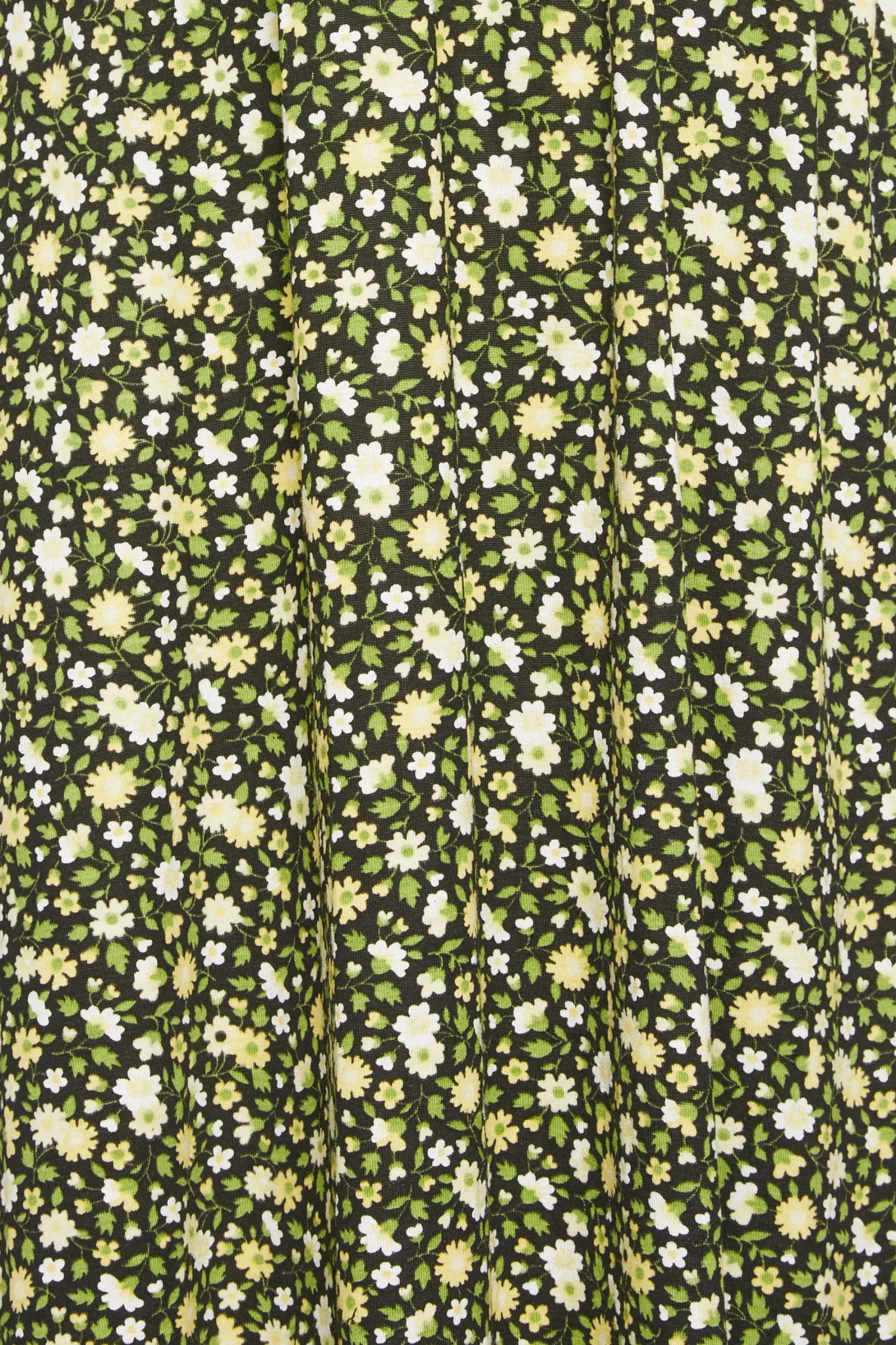 M&Co Petites Petite Green & Yellow Ditsy Floral Print Dress>Women Midi Dresses