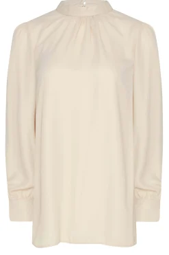 M&Co Womens Beige Brown Keyhole Back High Neck Blouse><noscript><img width=