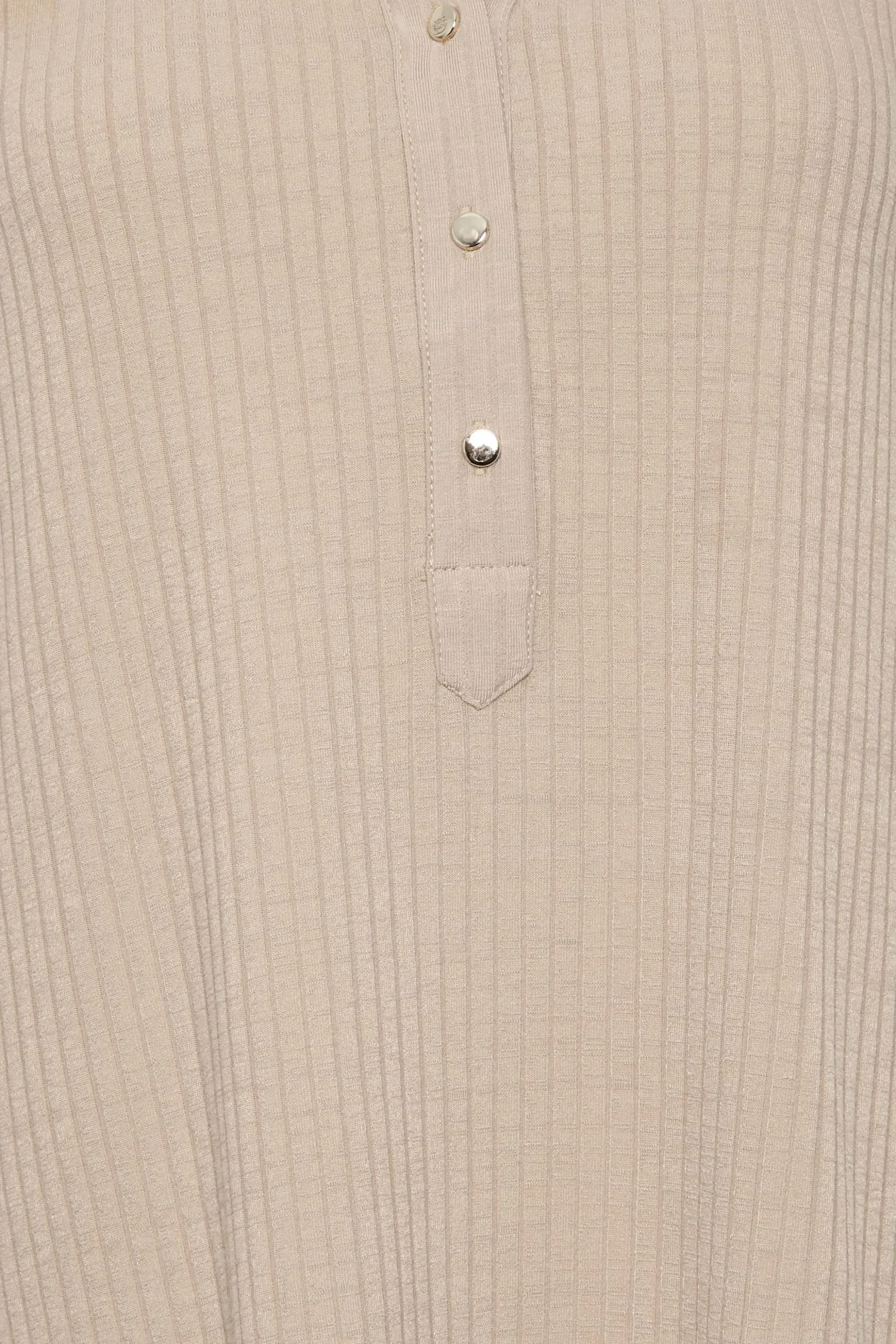 M&Co Womens Beige Brown Ribbed V-Neck Shirt>Women Shirts
