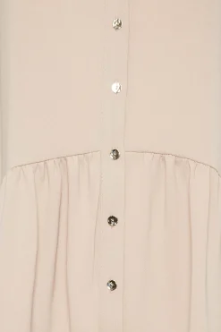 M&Co Womens Beige Brown Frill Hem Shirt><noscript><img width=