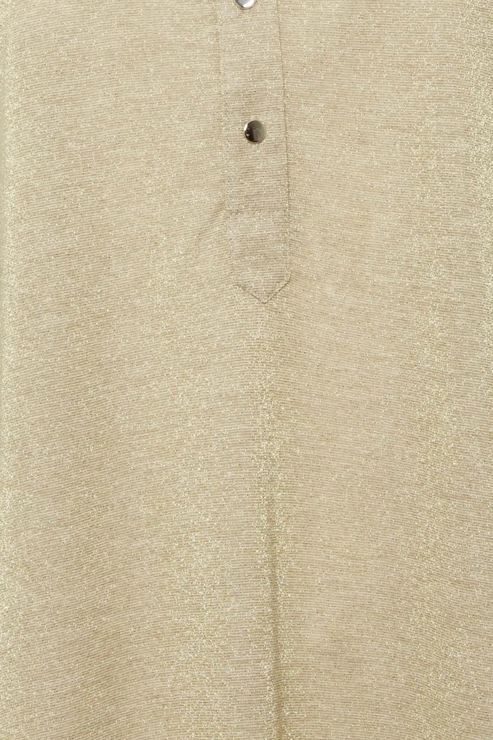 M&Co Womens Beige Brown Glitter Half Placket Shirt>Women Shirts
