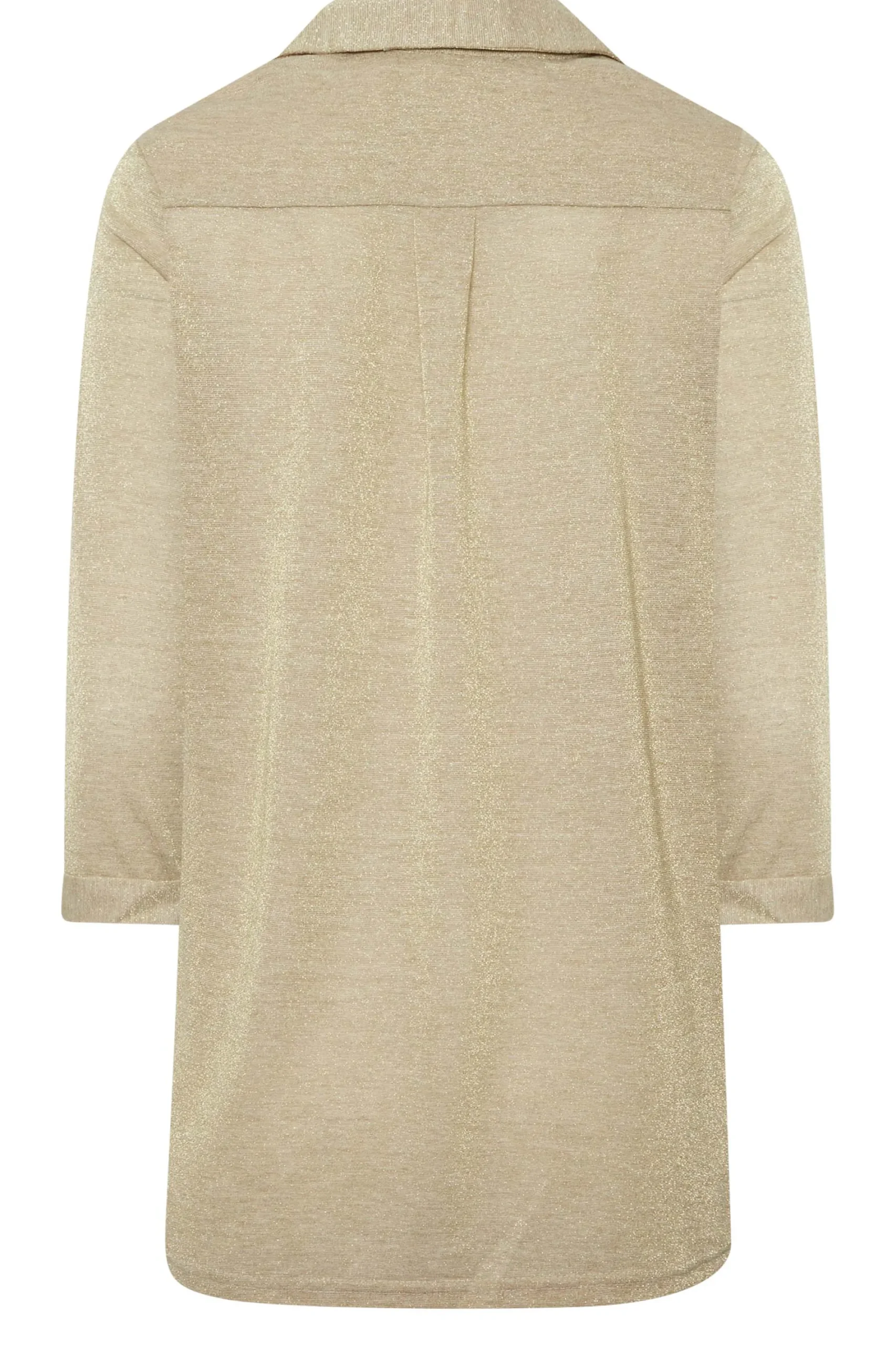 M&Co Womens Beige Brown Glitter Half Placket Shirt>Women Shirts