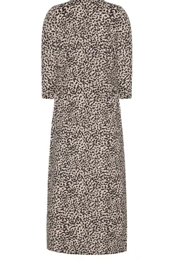 M&Co Womens Beige Brown Leopard Print Button Through Midaxi Dress><noscript><img width=