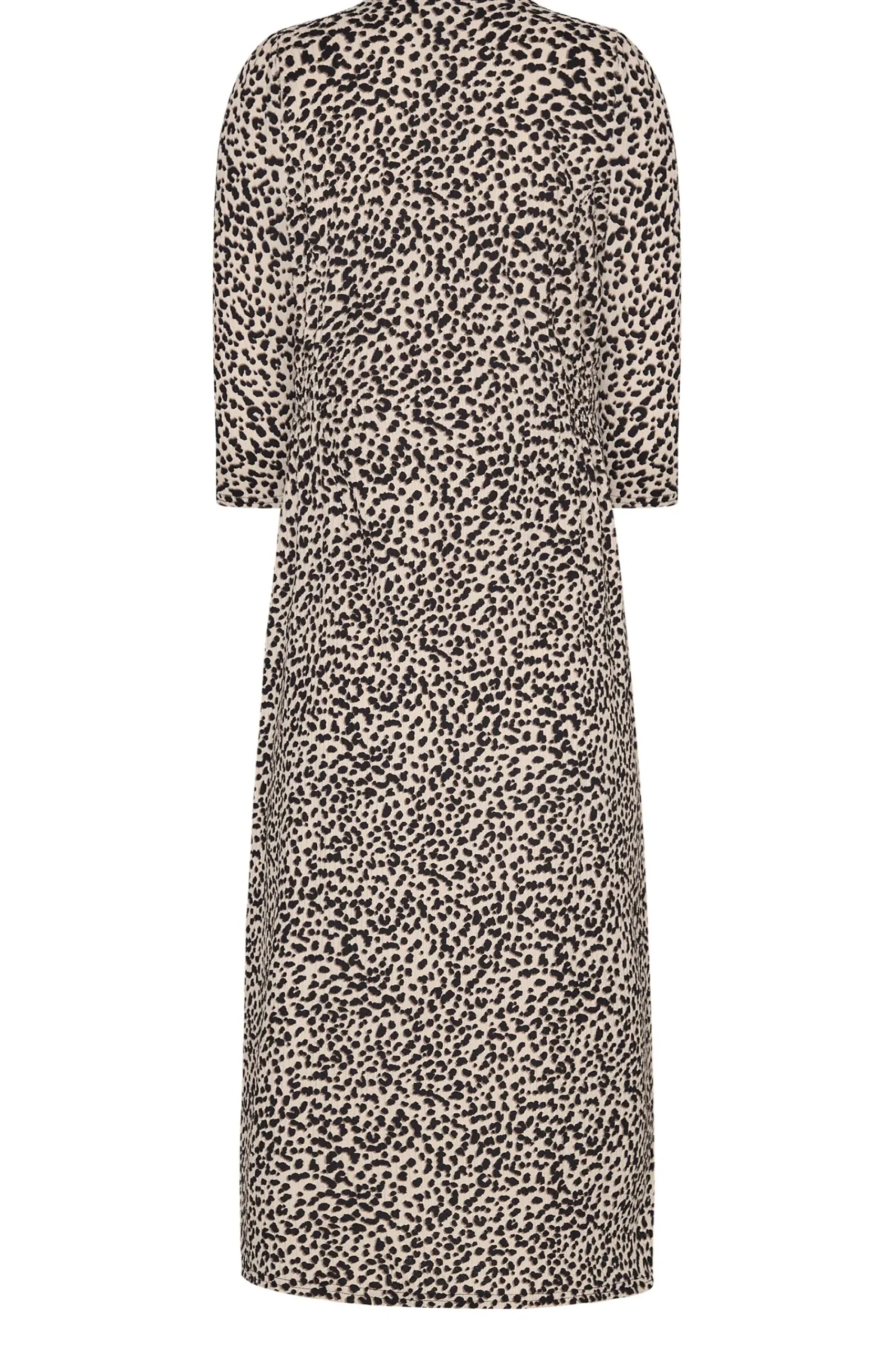 M&Co Womens Beige Brown Leopard Print Button Through Midaxi Dress>Women Midi Dresses