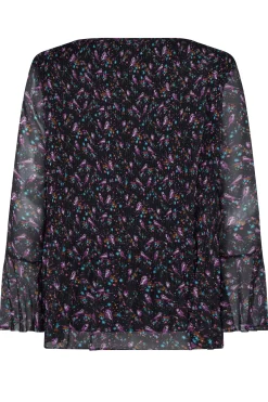 M&Co Womens Bird Print Pleated Blouse><noscript><img width=