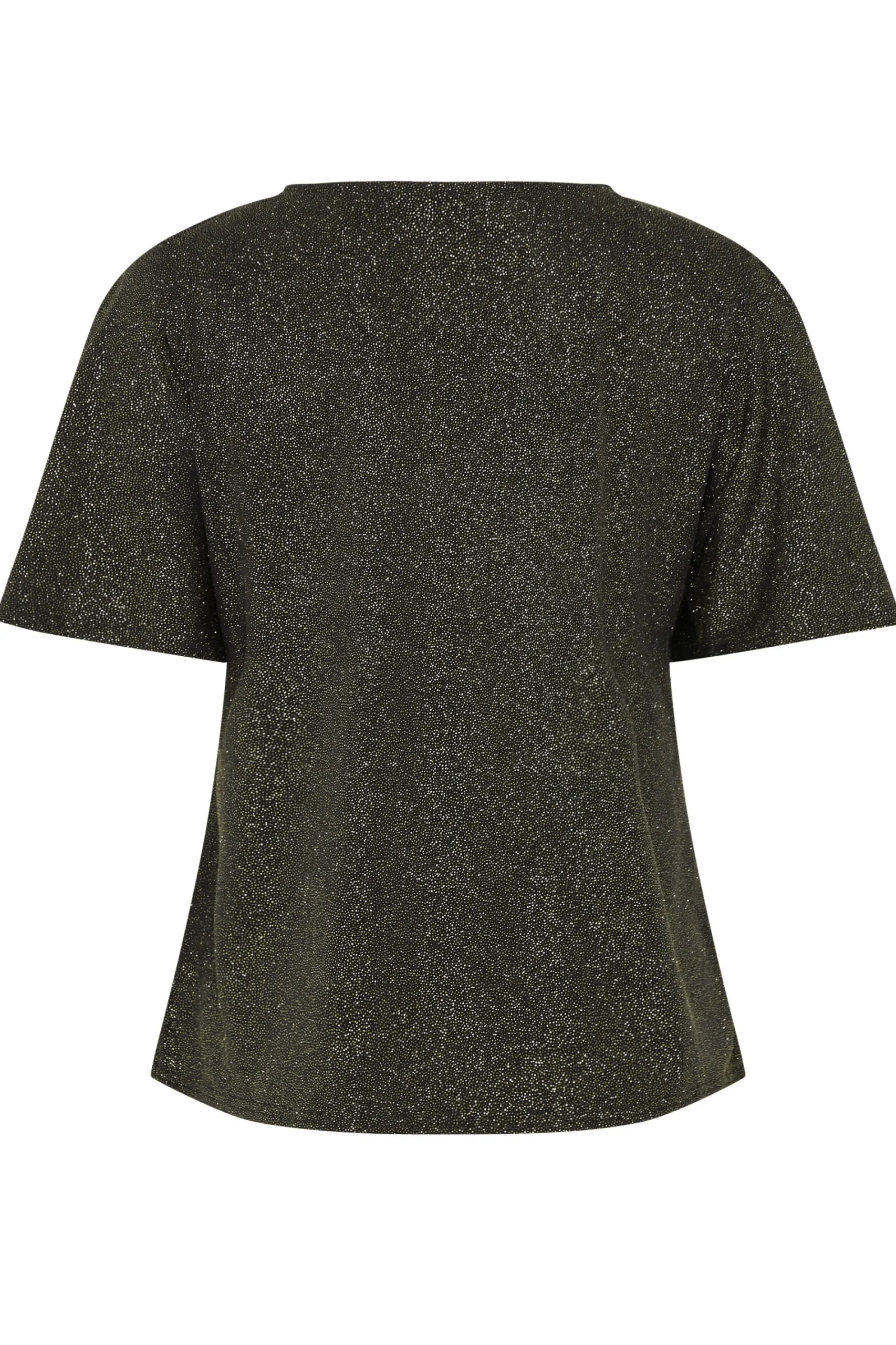 M&Co Womens Black & Gold Angel Sleeve Wrap Top>Women T-Shirts