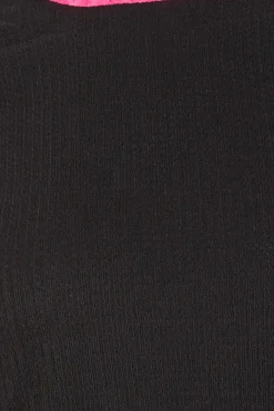 M&Co Womens Black & Pink Contrast Sleeve Blouse><noscript><img width=