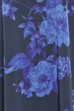 M&Co Womens Black & Purplefloral Print Flute Sleeve Shift Dress><noscript><img width=