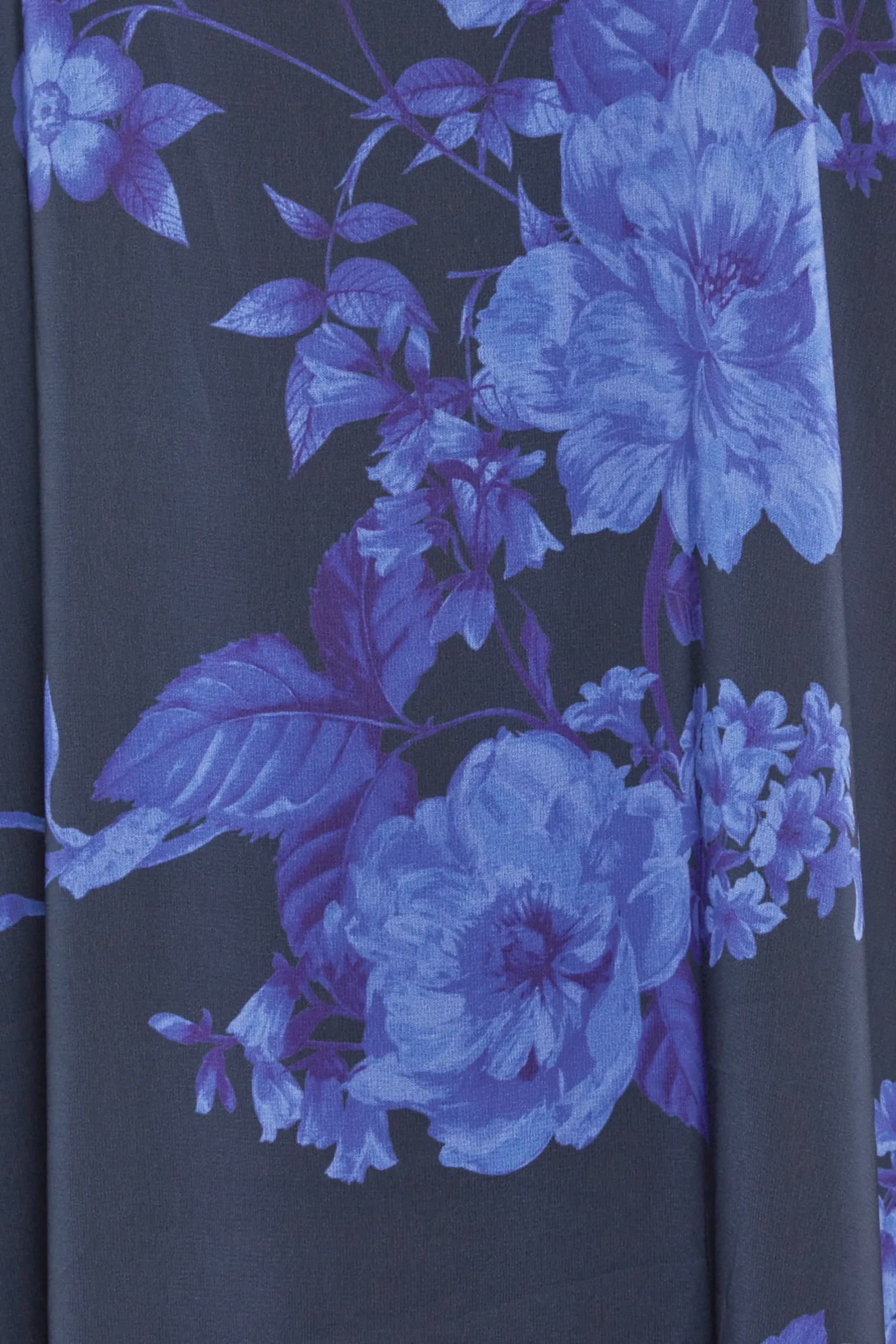 M&Co Womens Black & Purplefloral Print Flute Sleeve Shift Dress>Women Midi Dresses