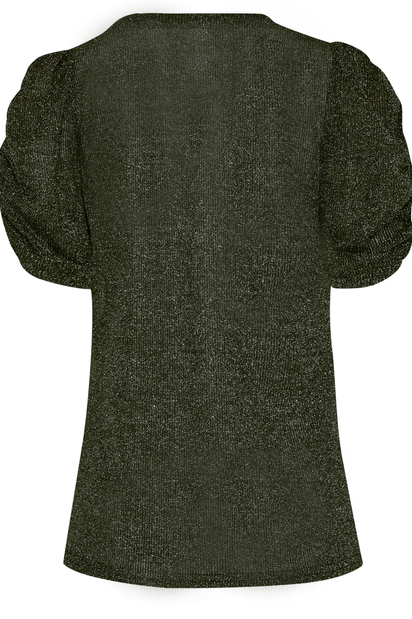 M&Co Womens Black & Silver Shimmer Ruched Sleeve Blouse>Women Blouses