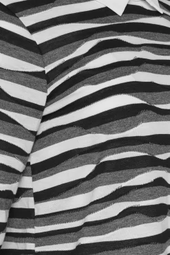 M&Co Womens Black & White Stripe 2 In 1 Jumper><noscript><img width=