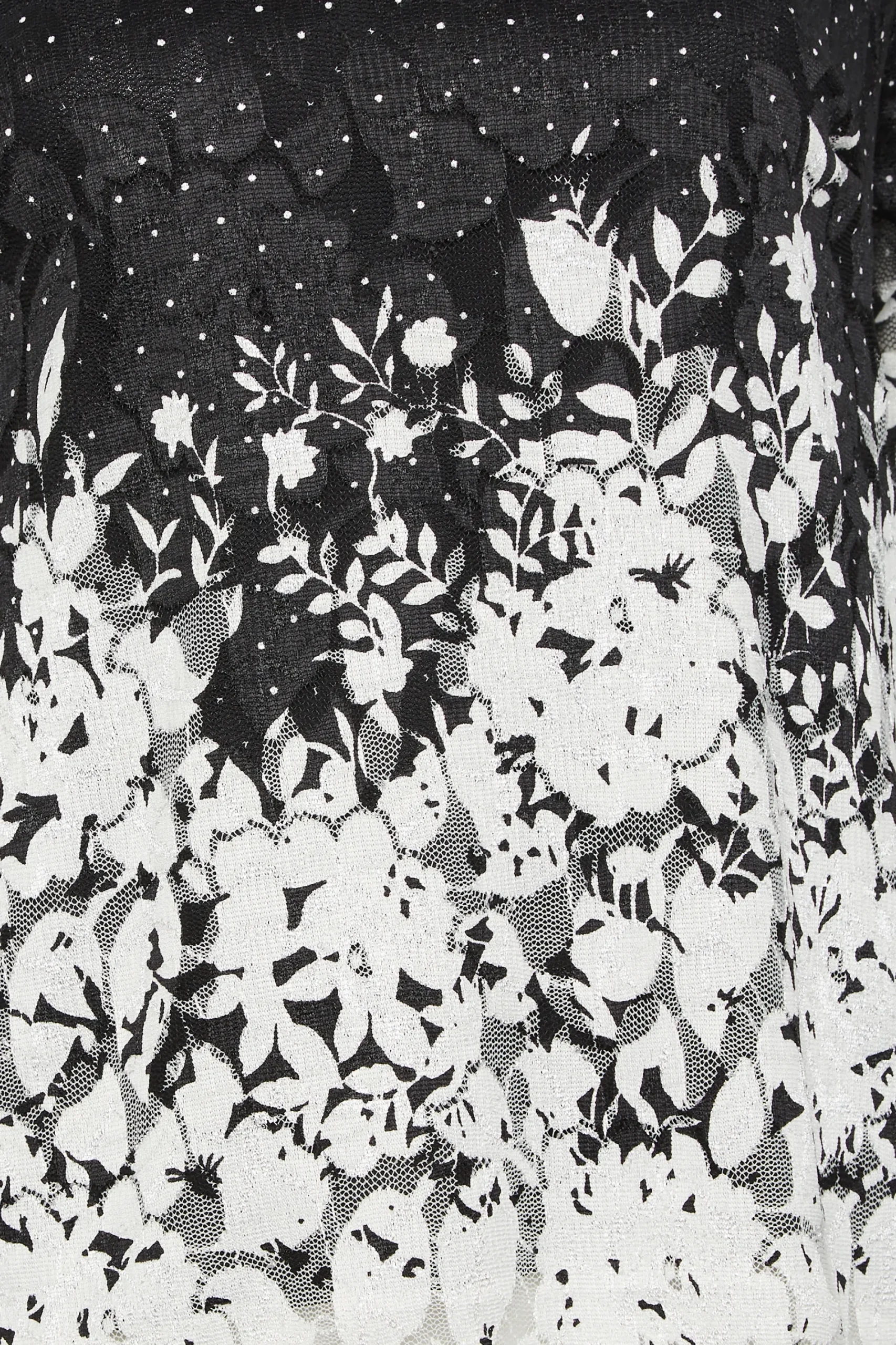 M&Co Womens Black & White Floral Lace Blouse>Women Blouses