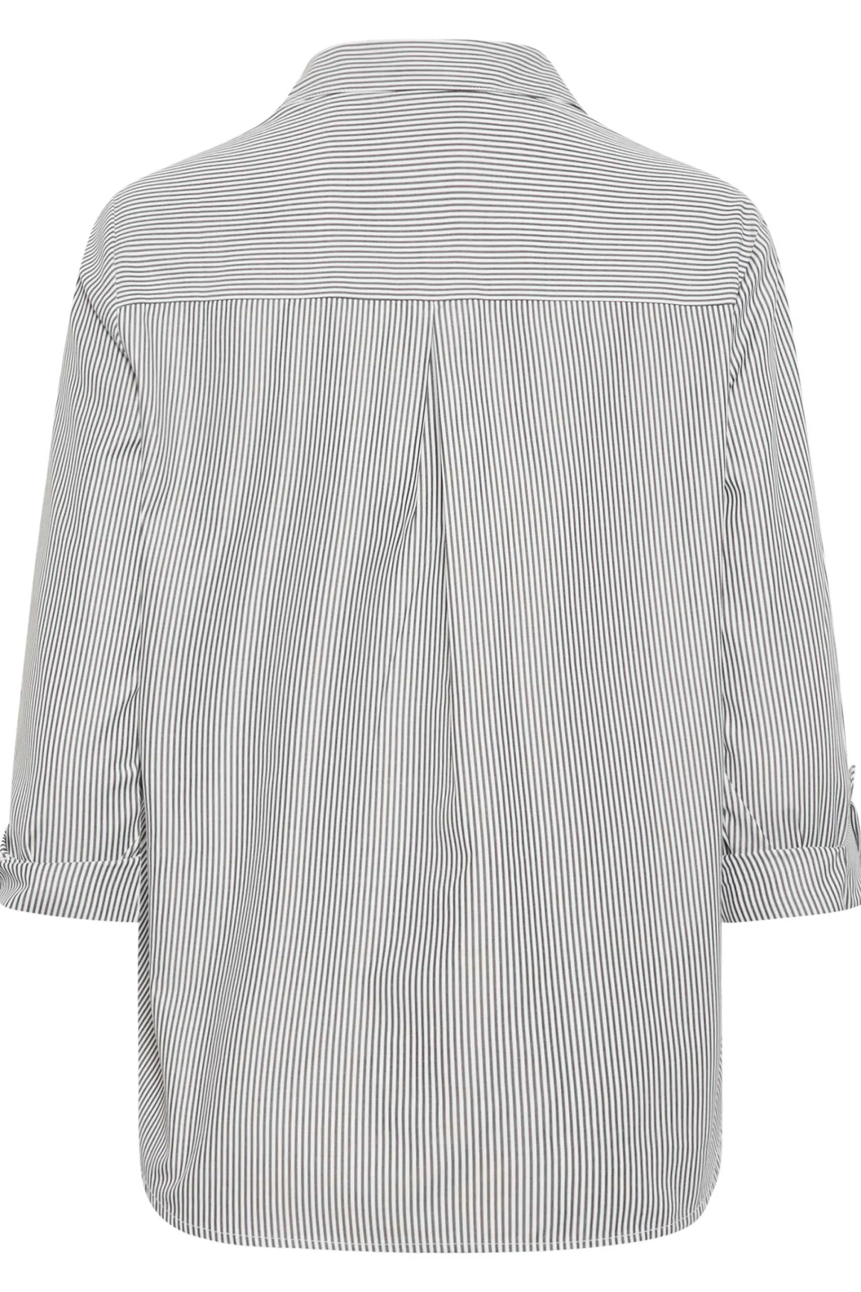 M&Co Womens Black & White Striped Shirt>Women Shirts