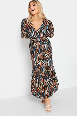 M&Co Womens Black Abstract Print Maxi Dress>Women Maxi Dresses