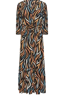 M&Co Womens Black Abstract Print Maxi Dress><noscript><img width=