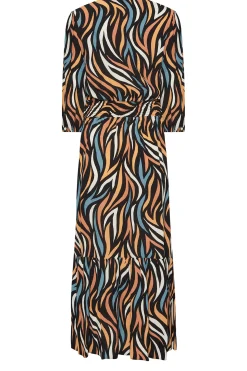 M&Co Womens Black Abstract Print Maxi Dress><noscript><img width=