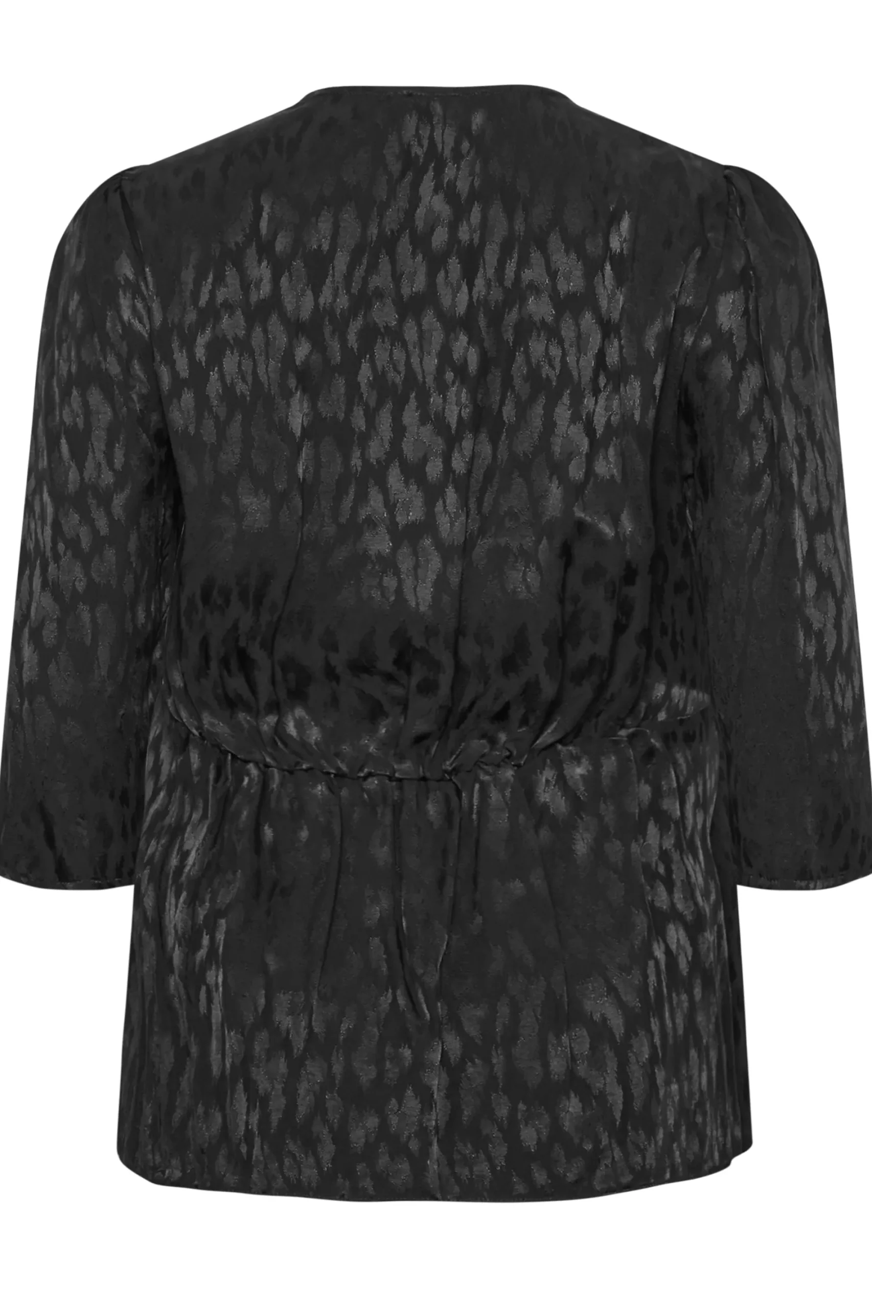 M&Co Womens Black Animal Print Twist Front Blouse>Women Shirts