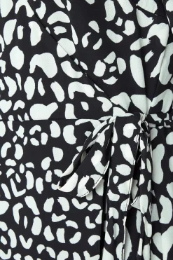 M&Co Womens Black Animal Print Wrap Dress><noscript><img width=
