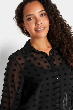 M&Co Womens Black Dobby Spot Shirt><noscript><img width=