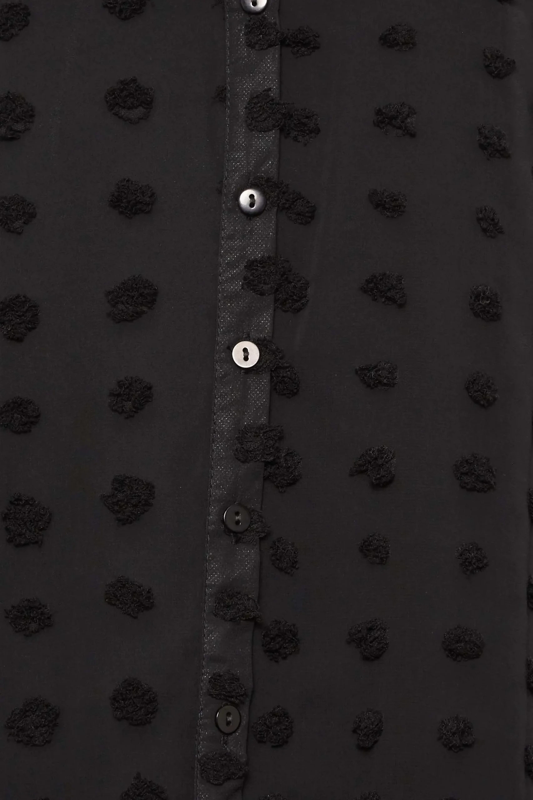 M&Co Womens Black Dobby Spot Shirt>Women Shirts