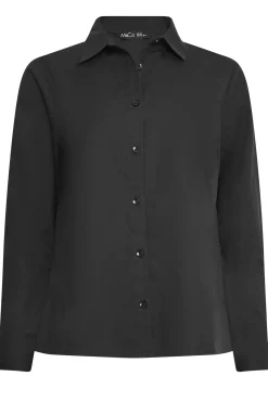 M&Co Womens Black Fitted Poplin Shirt><noscript><img width=