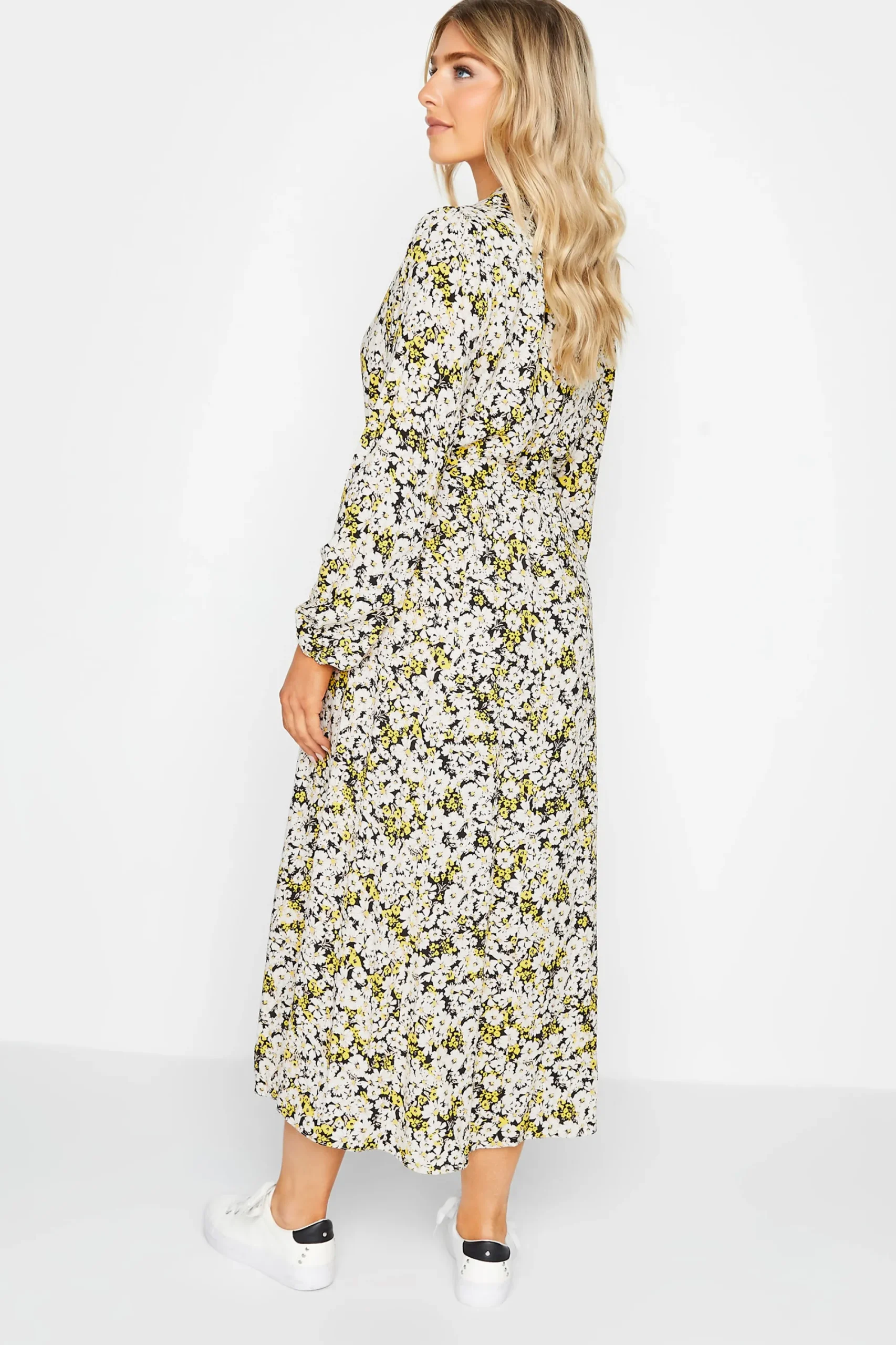 M&Co Womens Black Floral Tie Front Maxi Dress>Women Wedding Guest Dresses