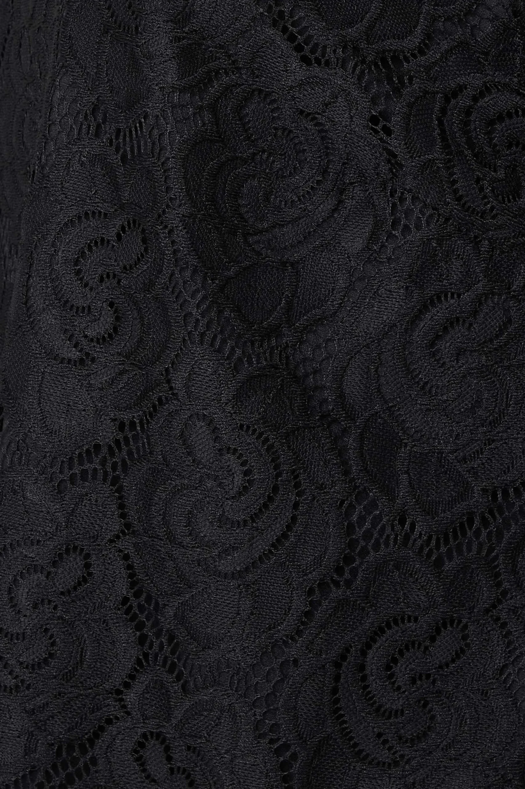 M&Co Womens Black Floral Lace Blouse>Women Blouses