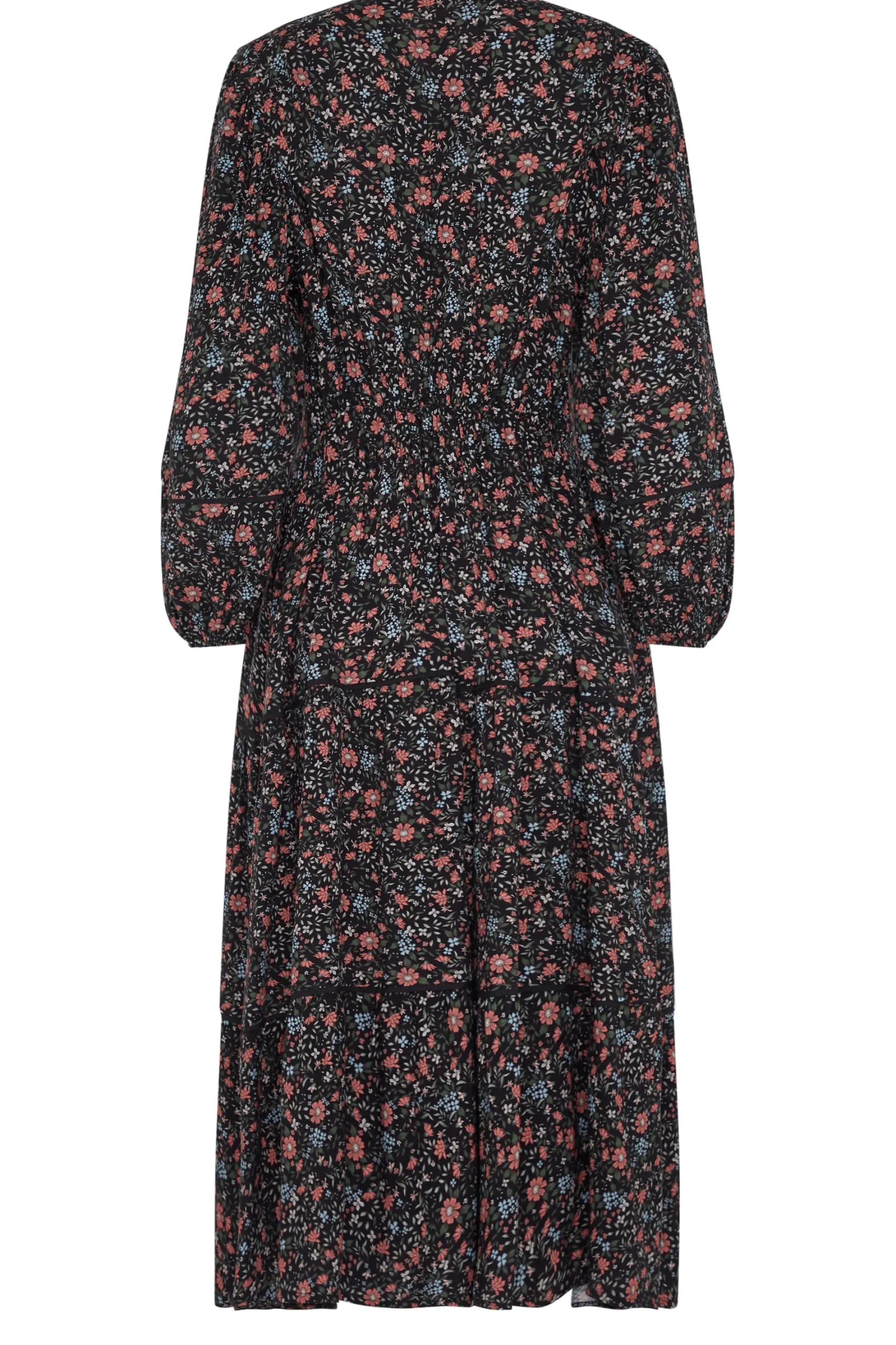 M&Co Womens Black Floral Print Crochet Trim Maxi Dress>Women Maxi Dresses