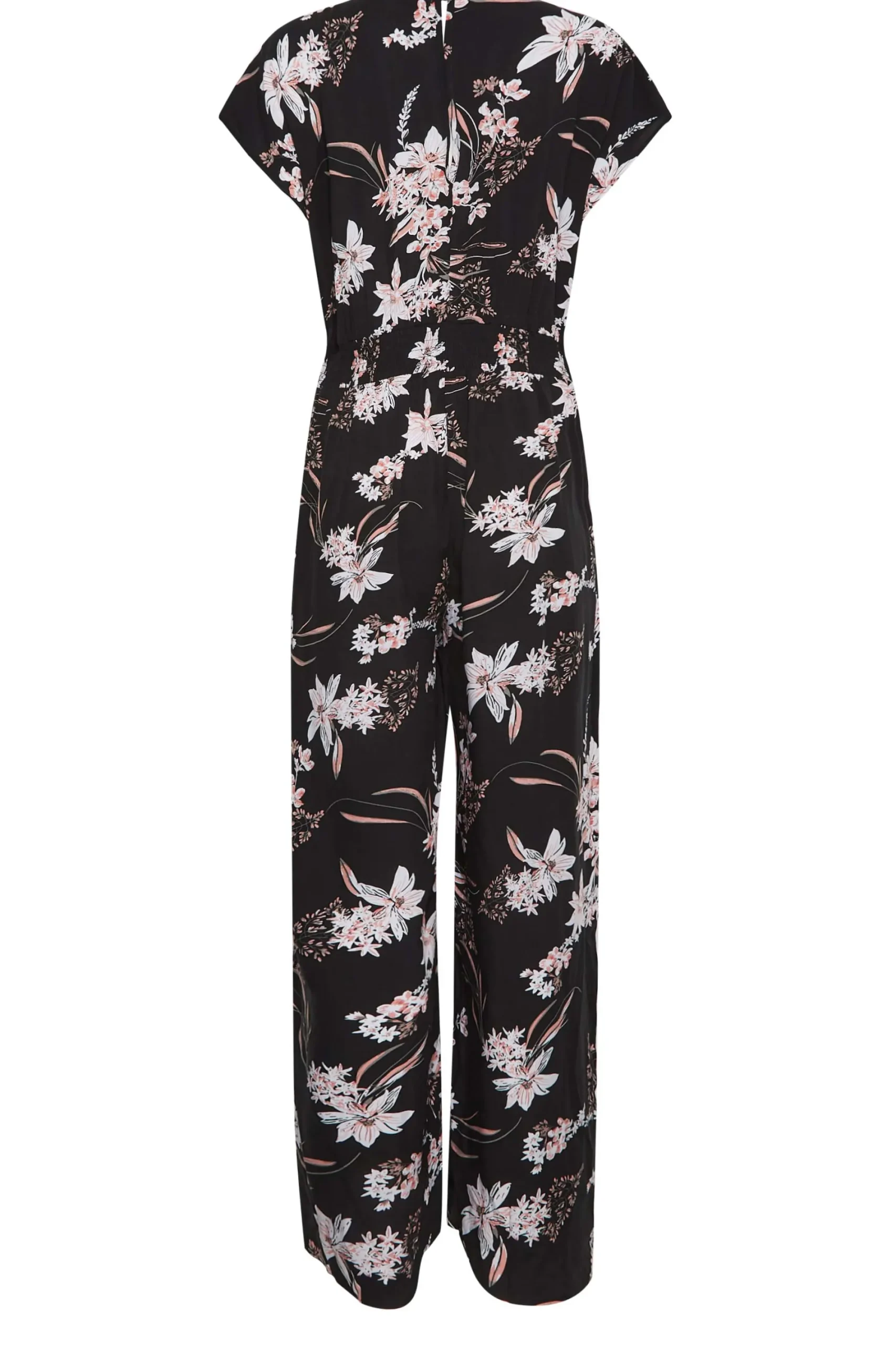M&Co Womens Black Floral Wrap Jumpsuit>Women Maxi Dresses