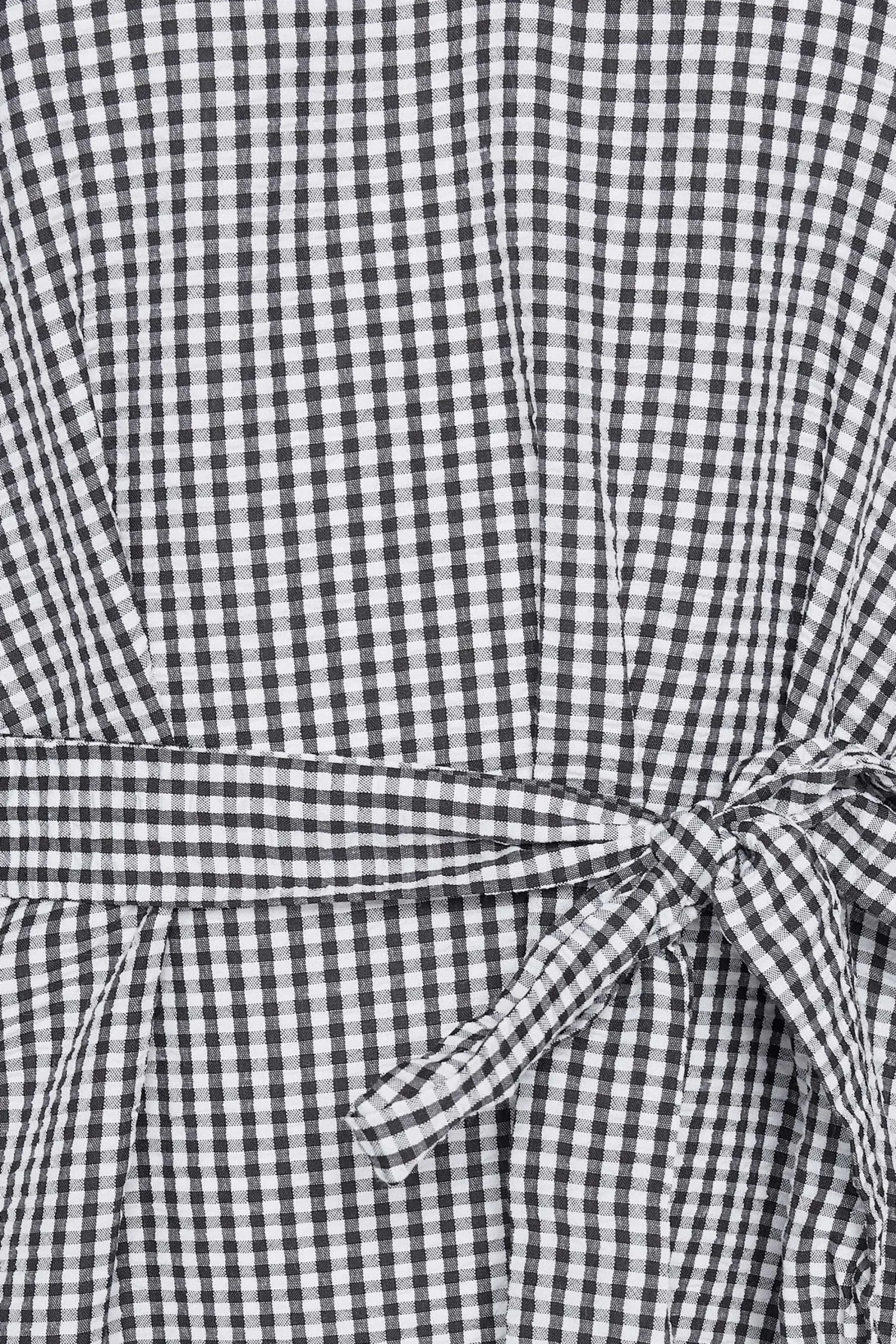M&Co Womens Black Gingham Tie Waist Detail Tunic>Women Shirt Dresses