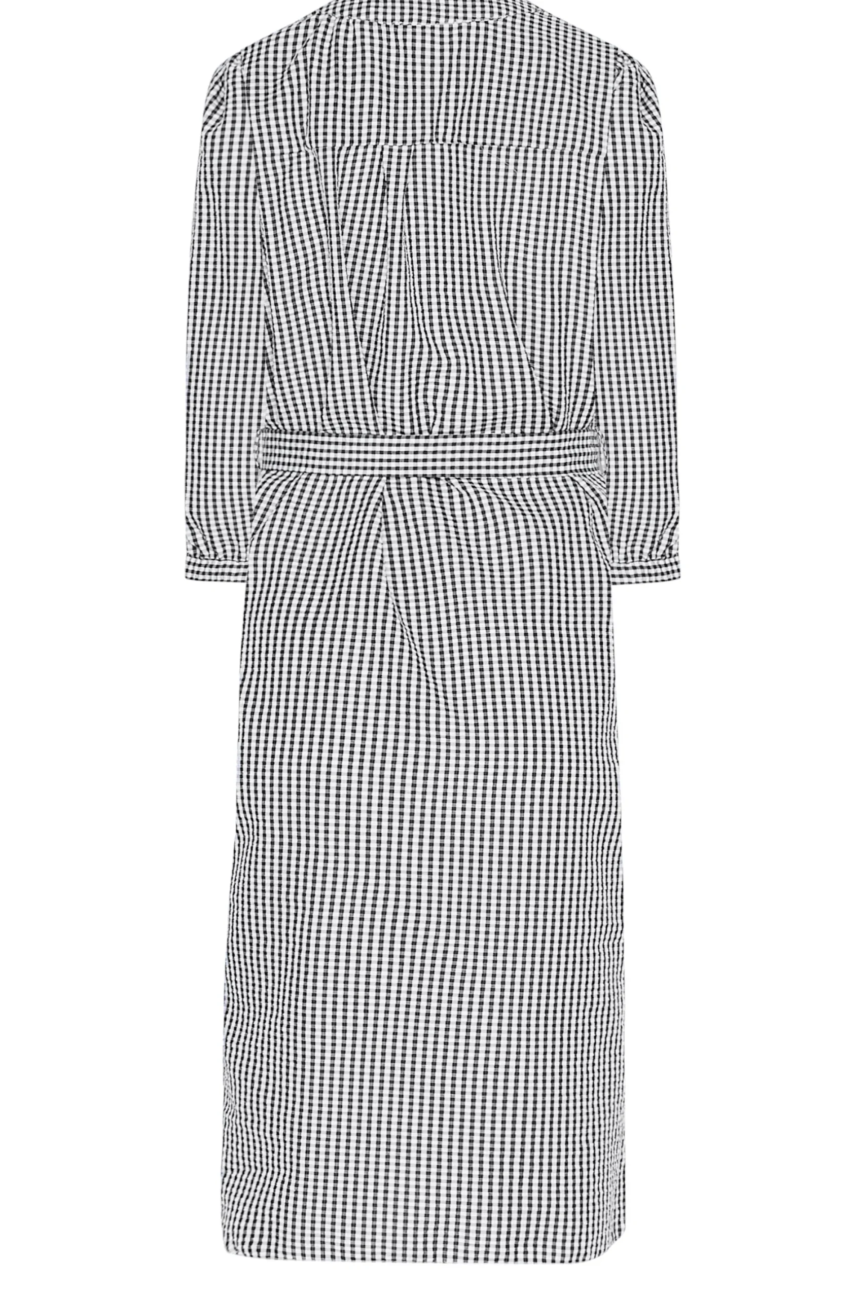 M&Co Womens Black Gingham Tie Waist Detail Tunic>Women Shirt Dresses