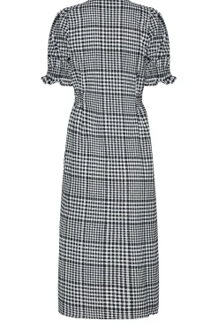 M&Co Womens Black Gingham Print Midi Dress><noscript><img width=